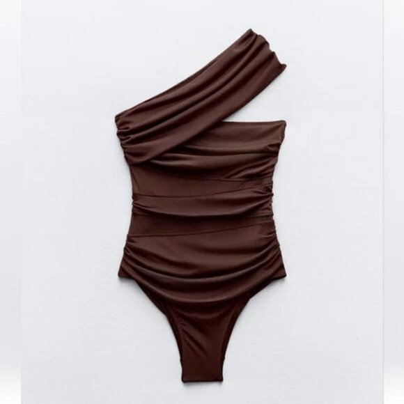 ZARA CUT OUT TULLE SWIMSUIT - Picture 2 of 6
